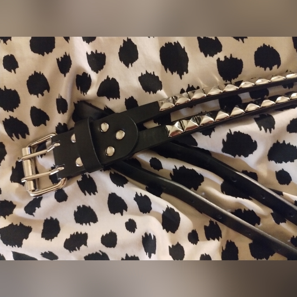 2 Row Pyramid Studded Belt